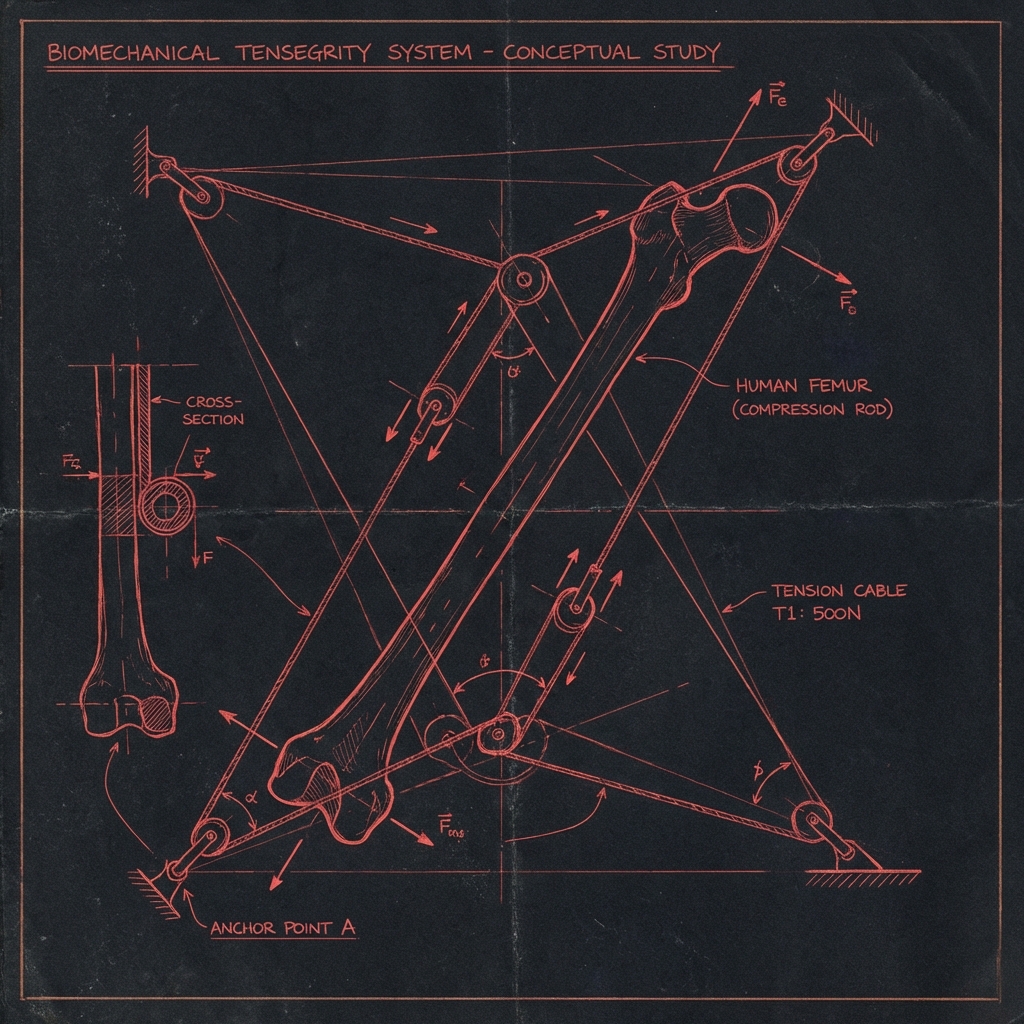 Knochen als Druckstab